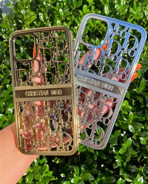 gold dior phone case